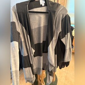 Sunday Black and Gray Knit Cardigan